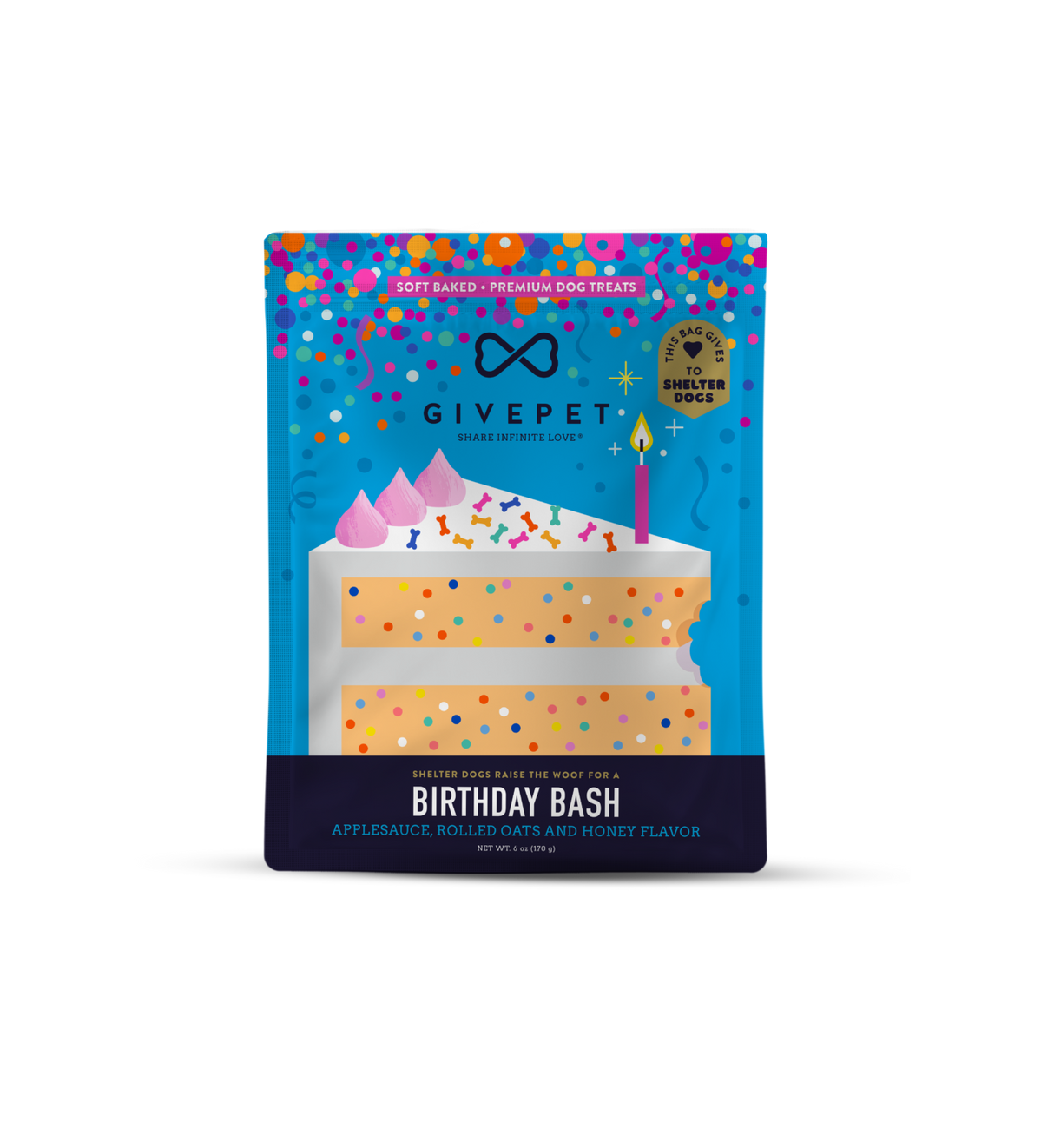 GivePet Birthday Bash Soft Dog Treats 6oz