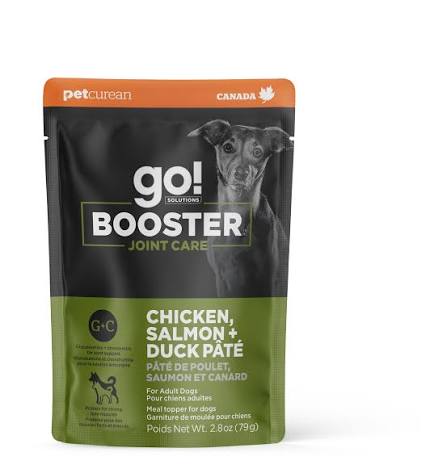 Go! Solutions Booster Joint Care Chicken, Salmon + Duck Pate Wet Dog Food - 2.8oz pouch