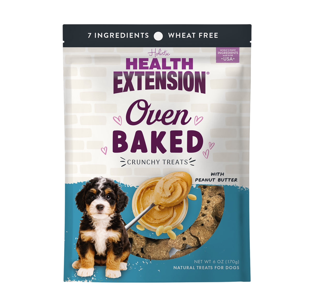 Health Extension Oven Baked Crunchy Treats Peanut Butter 6oz