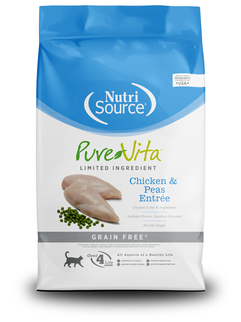Pure Vita Grain Free Chicken & Peas Dry Cat Food 12lb