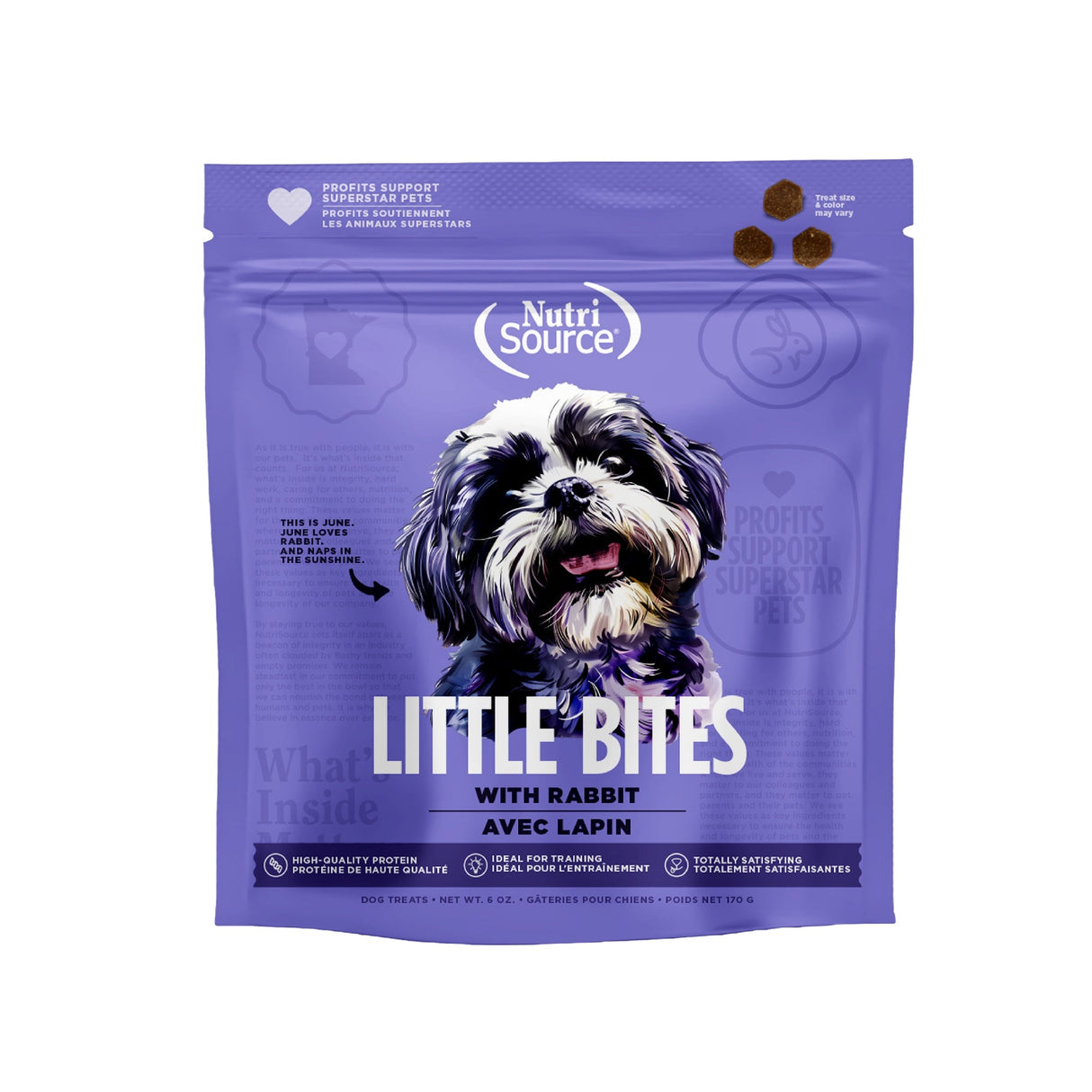 NutriSource Little Bites Rabbit Dog Treats 6oz