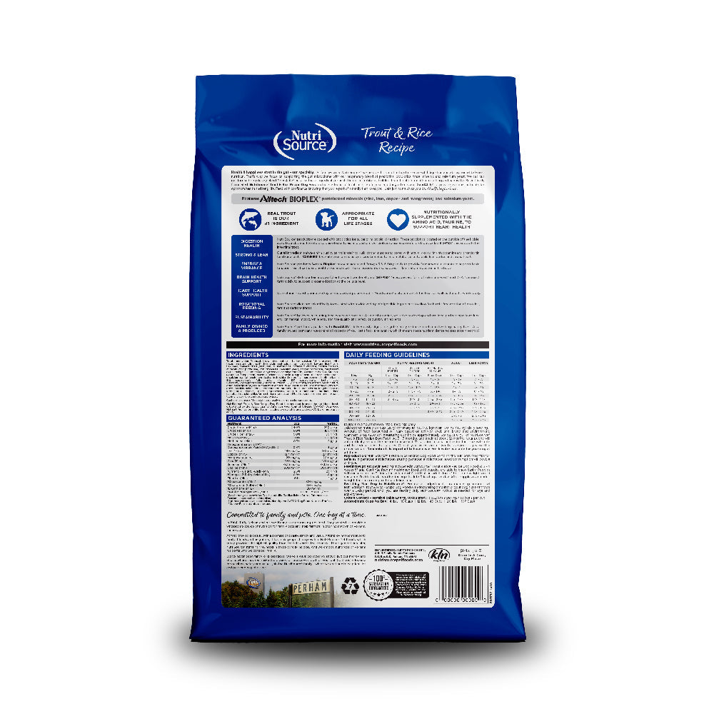 NutriSource Trout & Rice Dry Dog Food