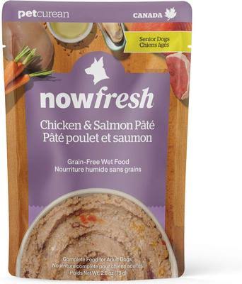 Petcurean Now Fresh Senior Chicken & Salmon Dinner Wet Dog Food - 2.8oz pouch