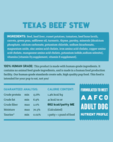 A Pup Above Texas Beef Stew Gently Cooked Dog Food  3lb