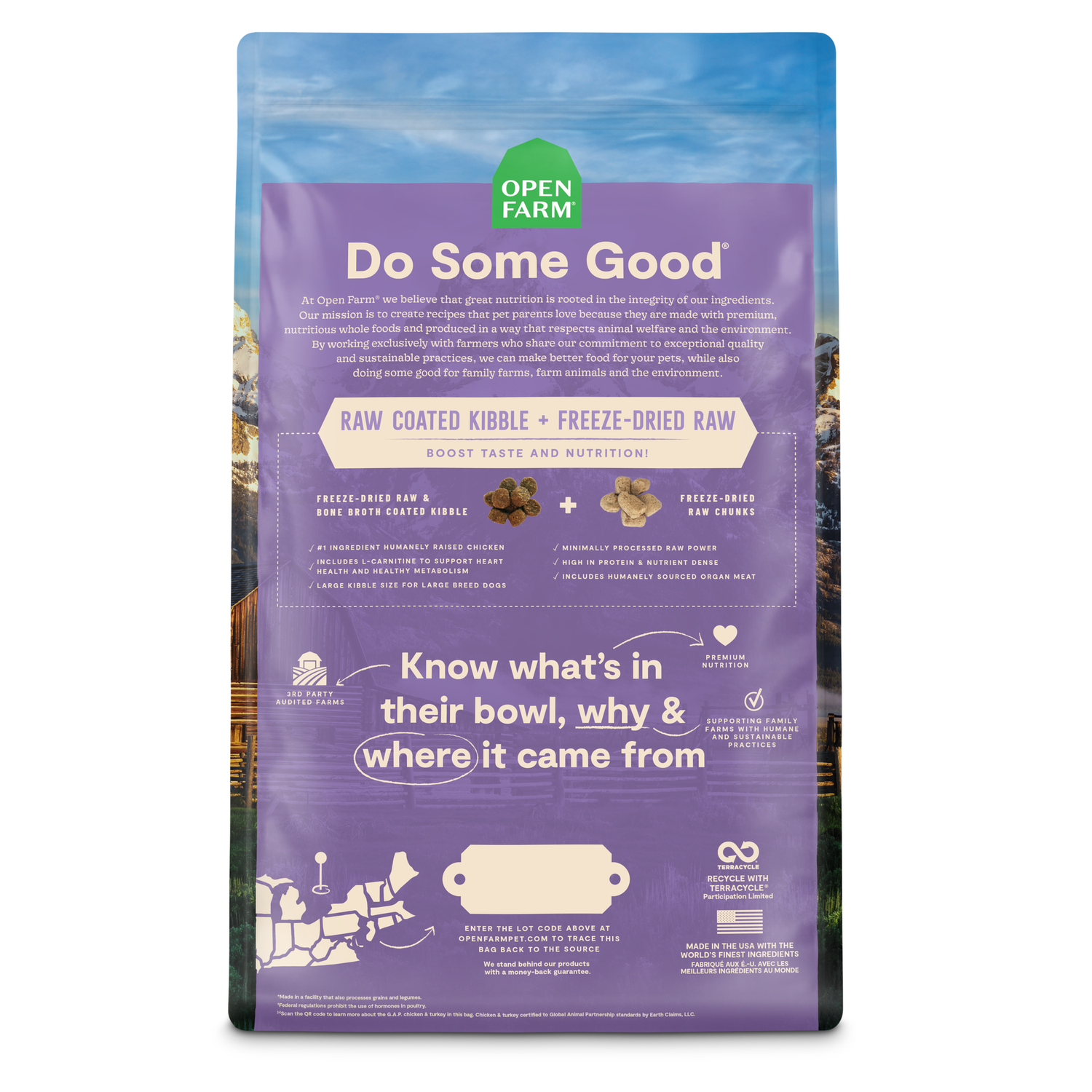 Open Farm RawMix Large Breed Grain-Free Dry Dog Food 20lb