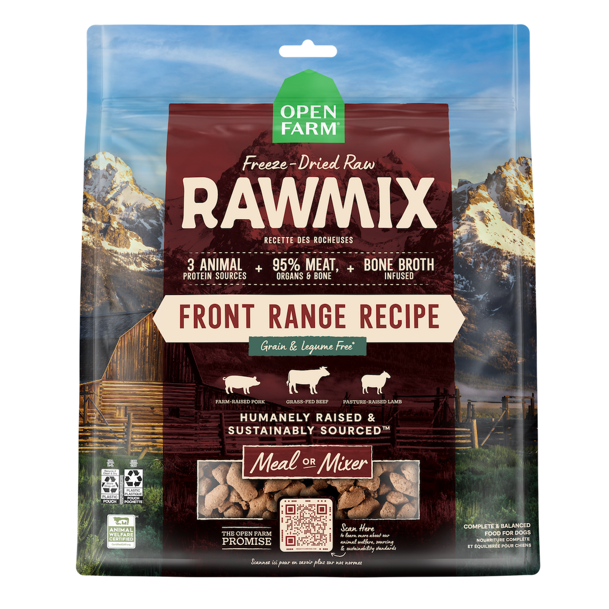 Open Farm RawMix Front Range Freeze Dried Raw Morsels Dog Food 13.5oz