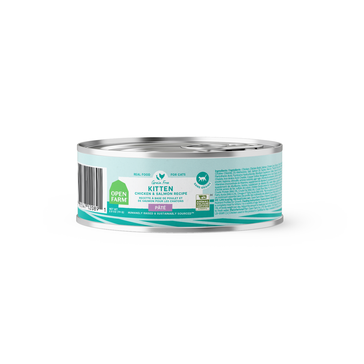 Open Farm Kitten Chicken & Salmon Pâté for Cats 2.8oz