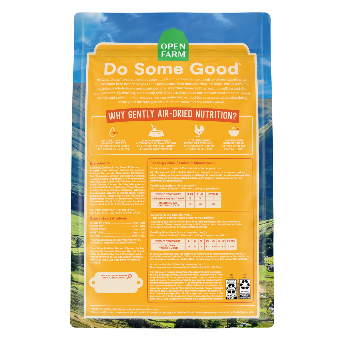 Open Farm Air Dried Grain Free Harvest Chicken Dog Food 1lb
