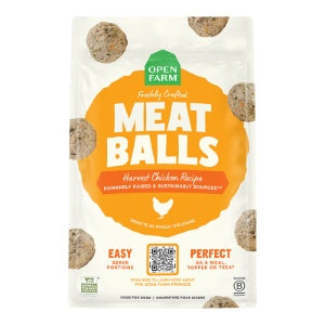 Open Farm Harvest Chicken Frozen Meatballs Dog Food 36oz
