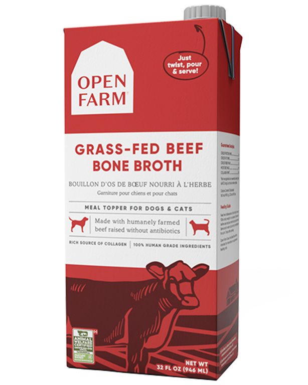 Open Farm Grass-Fed Beef Bone Broth for Dogs & Cats