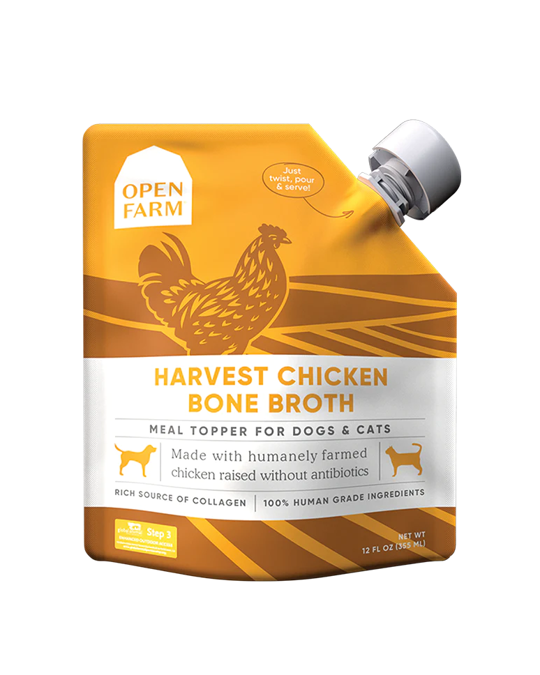 Open Farm Harvest Chicken Bone Broth for Dogs & Cats