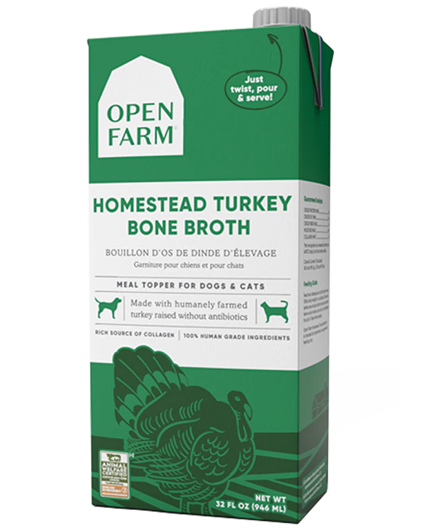 Open Farm Homestead Turkey Bone Broth for Dogs & Cats