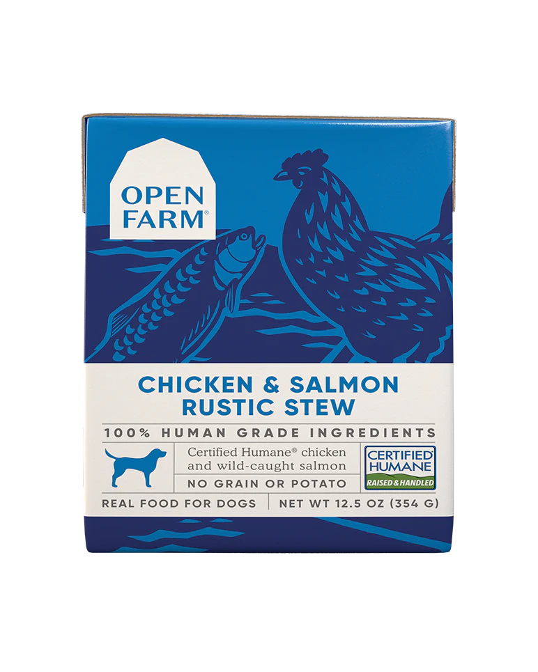 Open Farm Chicken & Salmon Rustic Stew Wet Dog Food 12.5oz