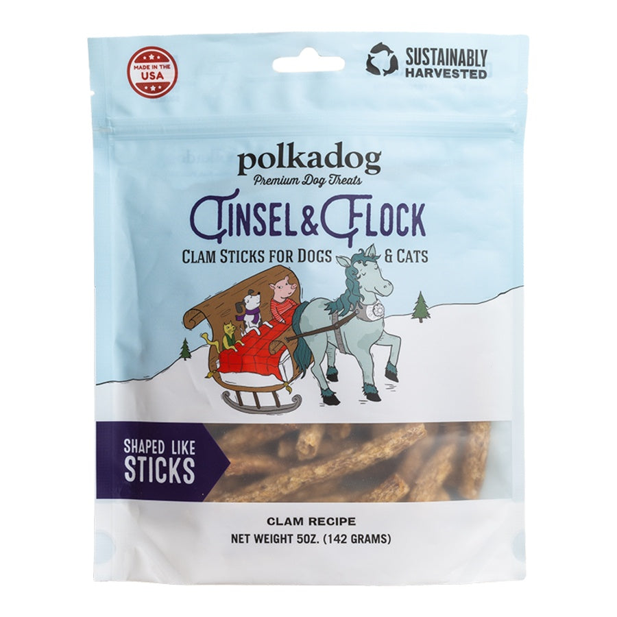 Polkadog Holiday Tinsel Flock - 5oz
