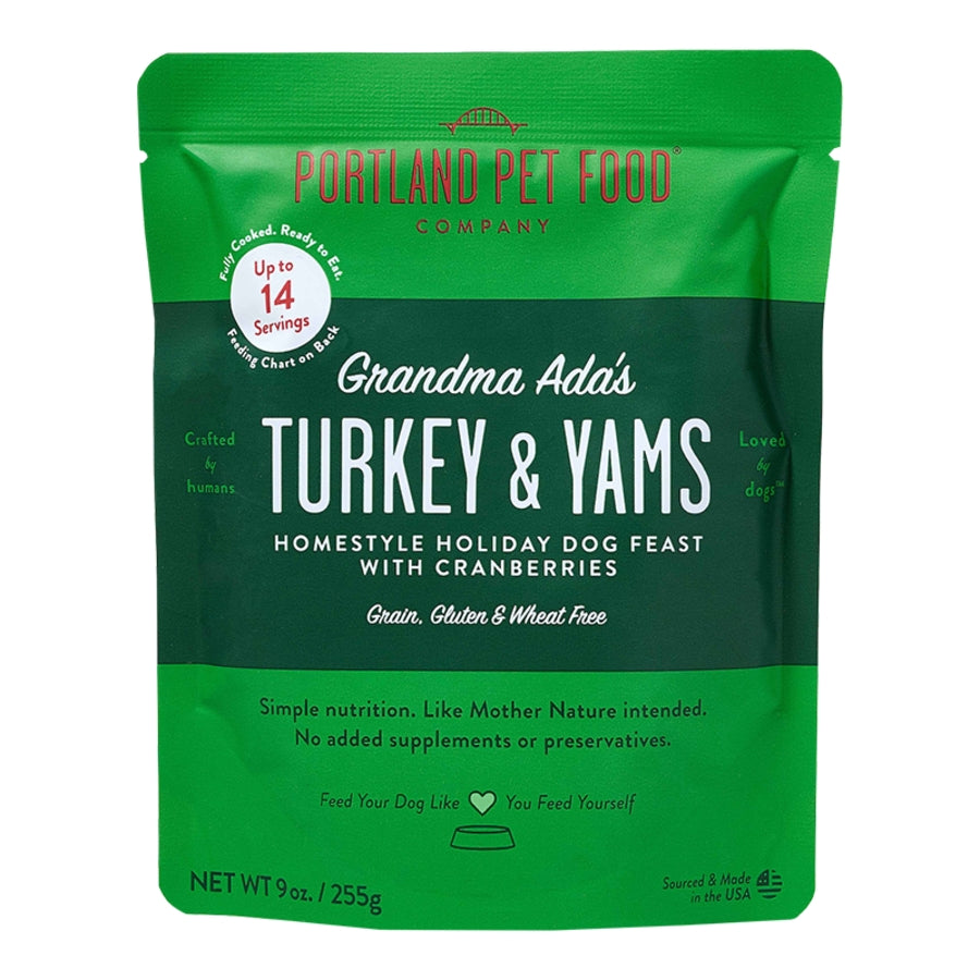Portland Pet Food Grain-Free Turkey & Yams Wet Dog Food Topper - 9oz Pouch