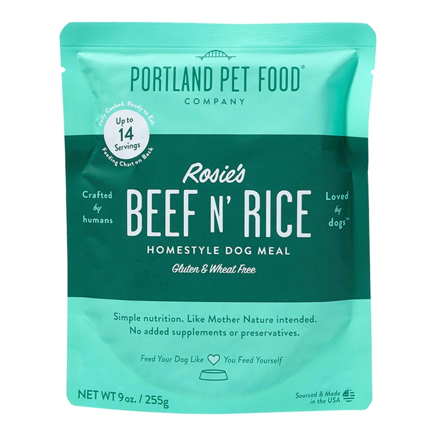 Portland Pet Food  Beef & Rice Wet Dog Food Topper - 9oz Pouch