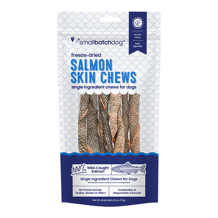 Small Batch Dog Freeze-Dried Salmon Skin Chews - 2.5oz