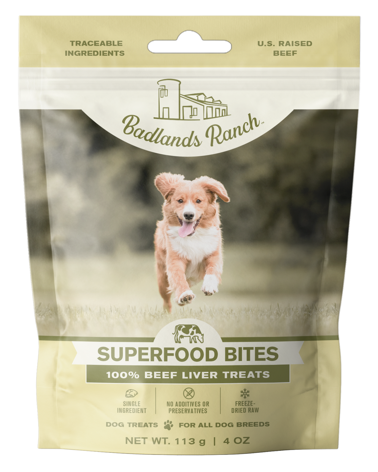 Badlands Ranch Superfood Bites 100% Beef Liver Treats 4oz
