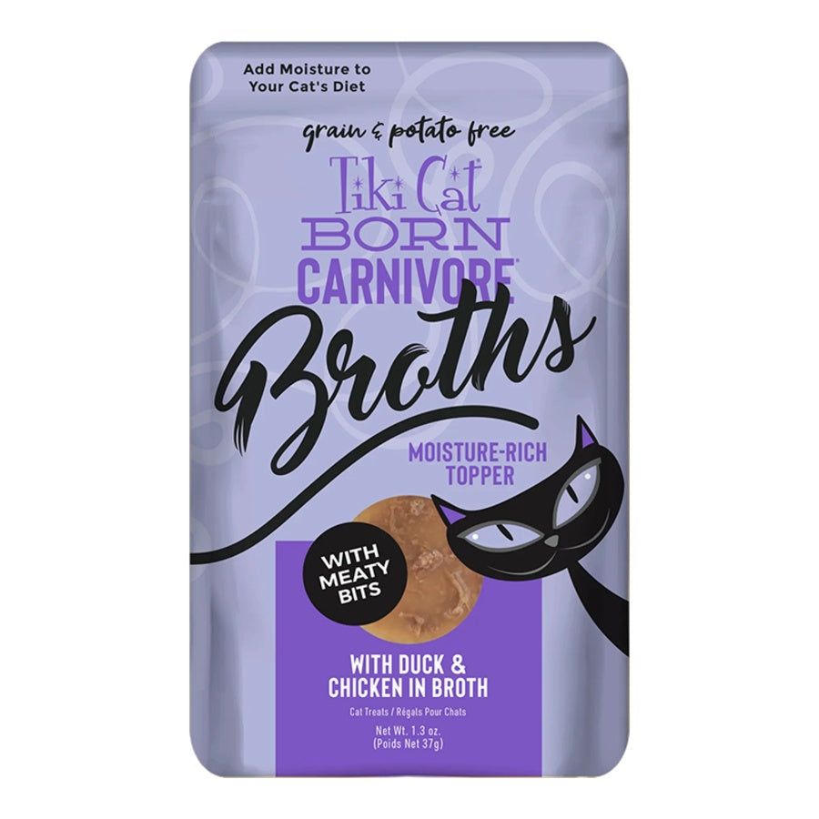 Tiki Cat Born Carnivore Duck & Chicken in Broth Wet Cat Food Pouch 1.3 oz
