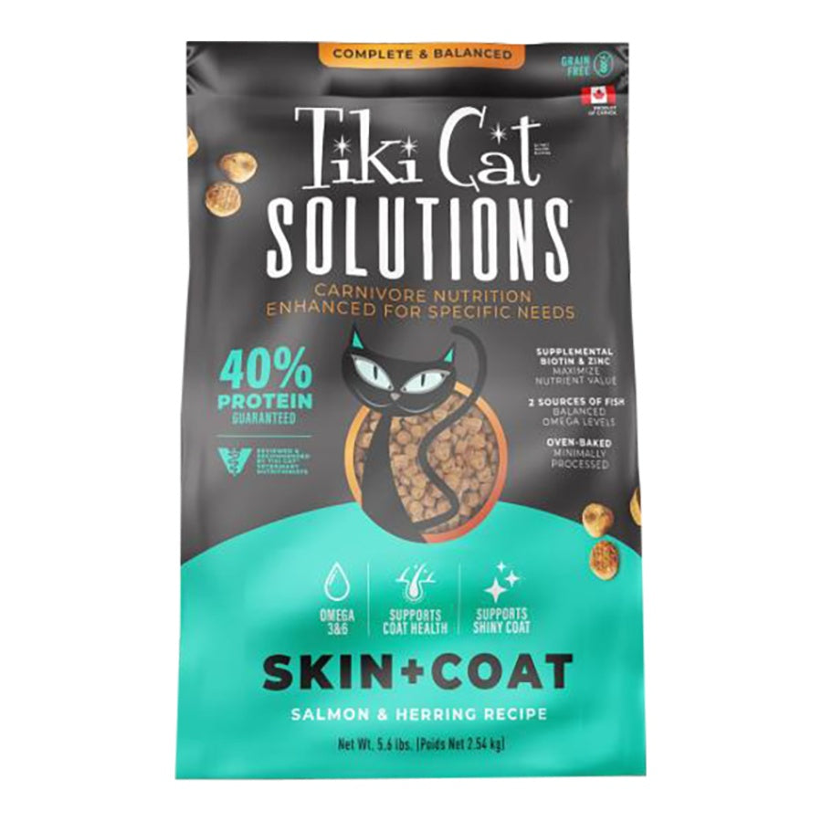 Tiki Cat Solutions Skin & Coat Salmon Recipe Grain-Free Dry Cat Food 5.6lb