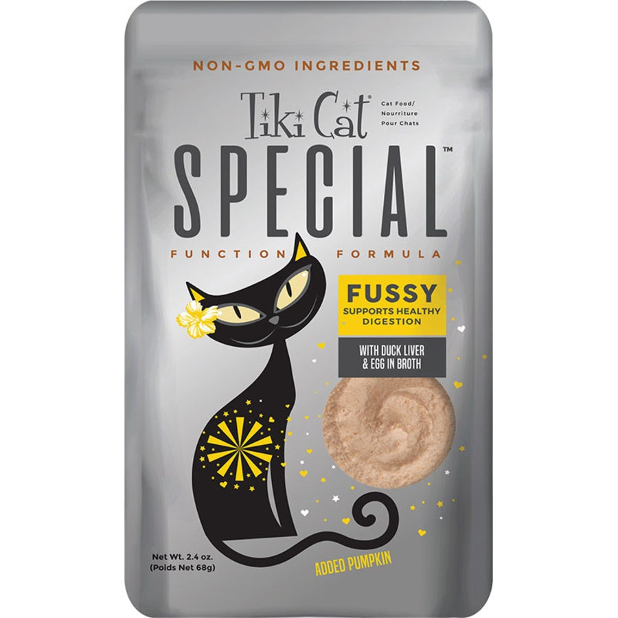 Tiki Cat Solutions Mousse Fussy Duck Wet Cat Food Pouch 2.4oz 12pk