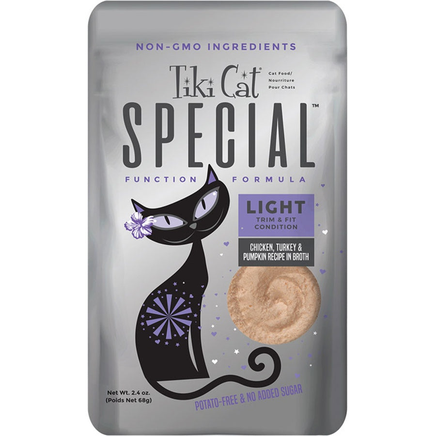 Tiki Cat Solutions Mousse Topper Light Chicken & Turkey in Broth Wet Cat Food Pouch 2.4oz