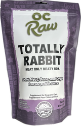 OC Raw Frozen Totally Rabbit Meaty Rox for Dogs & Cats 2lb