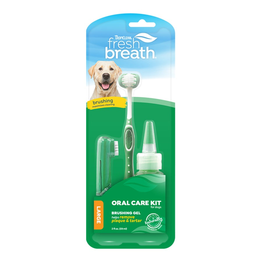 Tropiclean Fresh Breath Oral Care Kit for Large Dogs 2oz