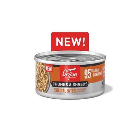 Orijen Original Entree Grain-Free Chunks in Gravy & Shreds Wet Canned Cat Food 3oz