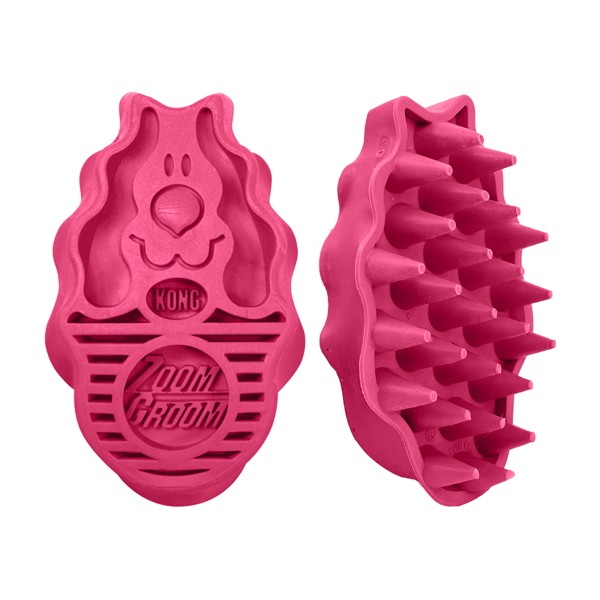 Kong Zoom Groom Raspberry Large 4.75"