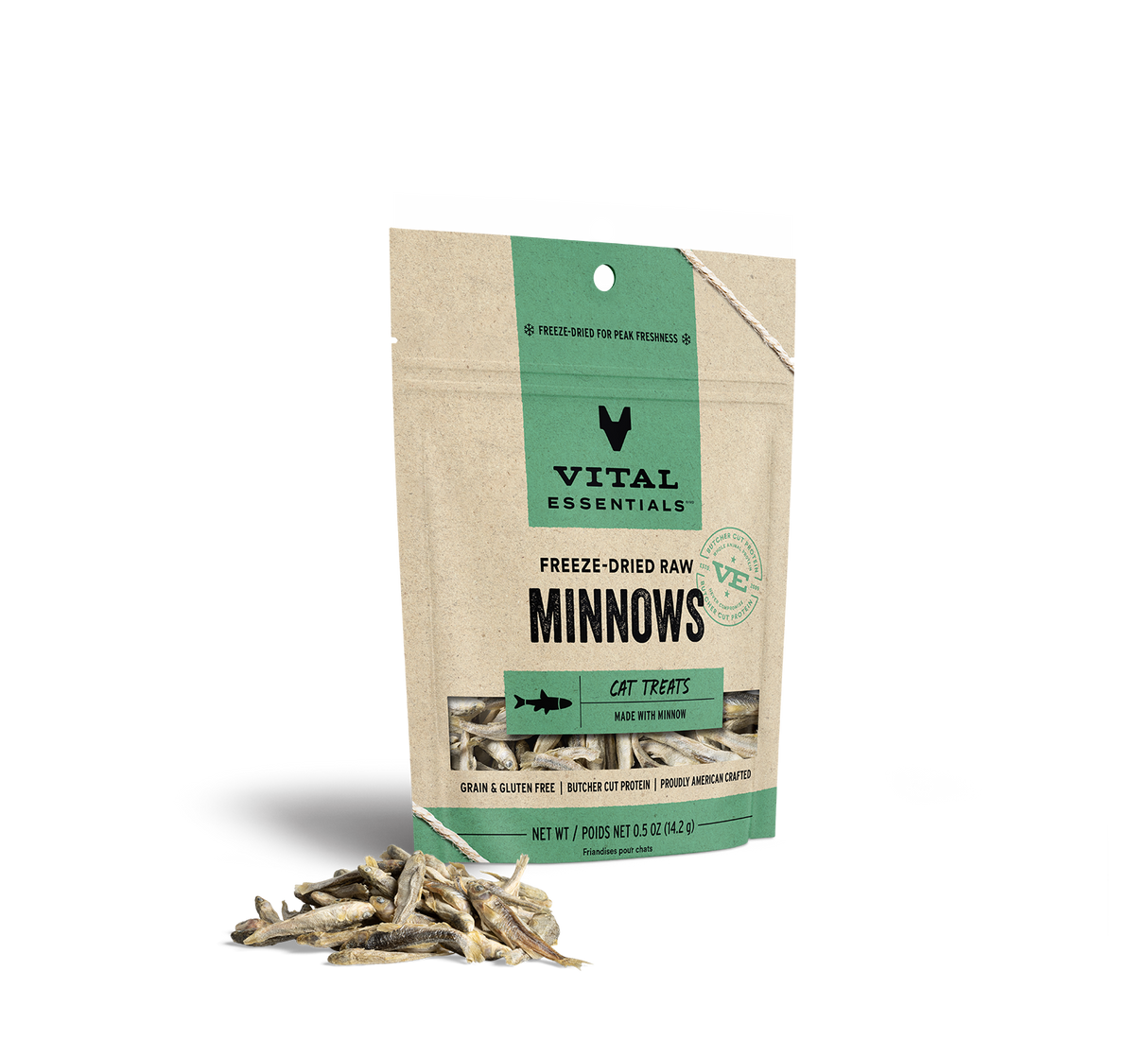 Vital Essentials Freeze Dried Minnows for Cats .5oz