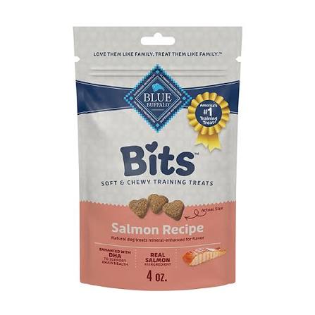 Blue Buffalo Bits Savory Salmon Recipe Soft & Chewy Training Dog Treats - 4oz