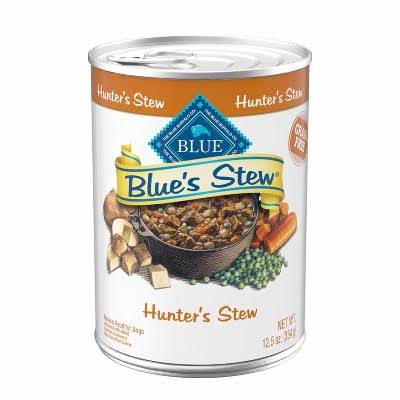 Blue Buffalo Blue's Hunter Stew Duck In Gravy Wet Dog Food for Adult Dogs Grain Free 12.5oz