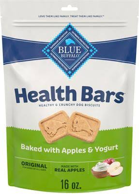 Blue Buffalo Health Bars Oven-Baked Apples & Yogurt Biscuit Crunchy Dog Treats - 16oz