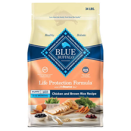 Blue Buffalo Life Protection Formula Large Breed Puppy Chicken & Brown Rice Recipe Dry Dog Food 30lb