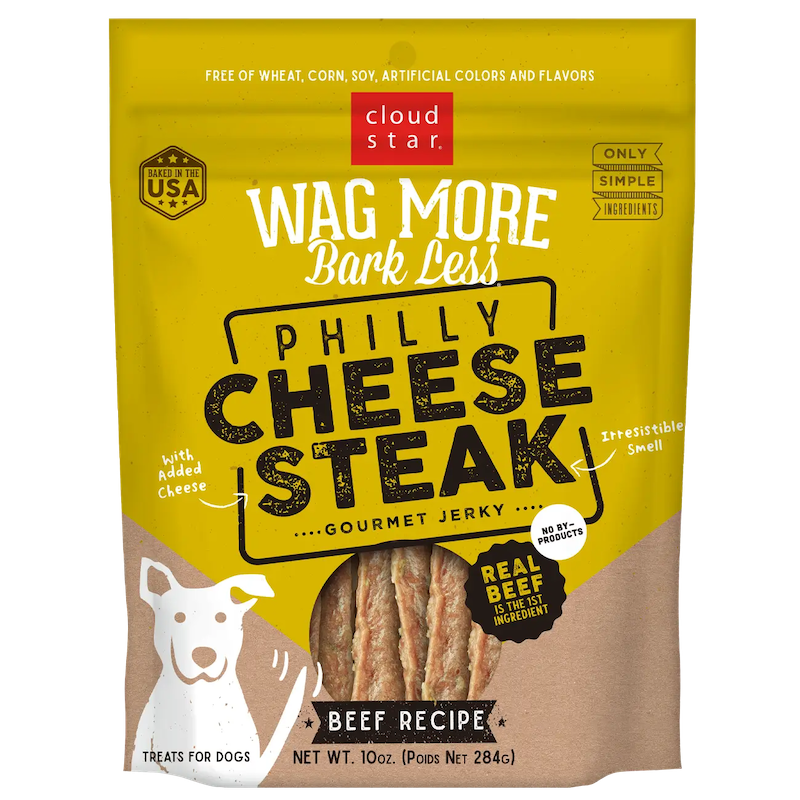 Wag More Philly Cheesesteak Beef Jerky 10oz