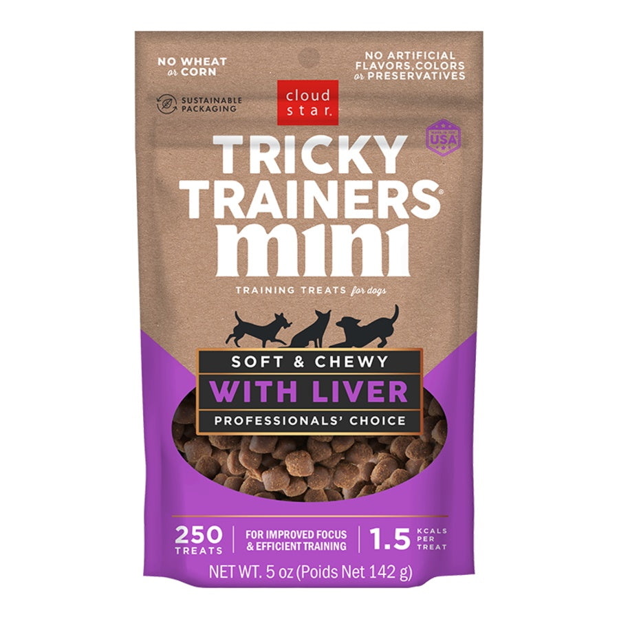 Cloud Star Tricky Trainers Mini Soft & Chewy with Liver Dog Treats 5oz