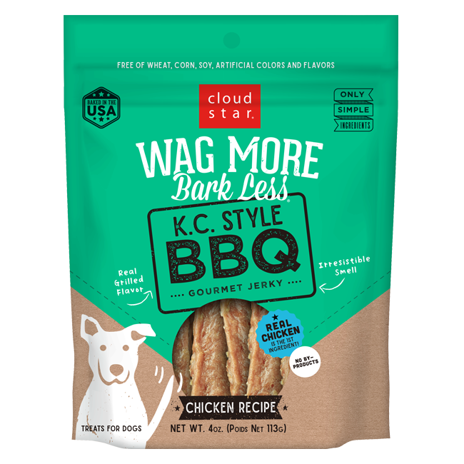 Wag More Jerky KC Style BBQ Chicken Jerky 10oz