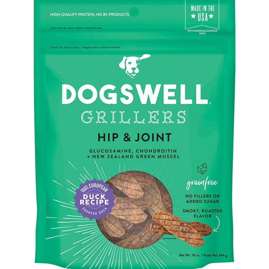 Dogswell Grain-Free Hip & Joint Duck Grillers Dog Treat 10oz