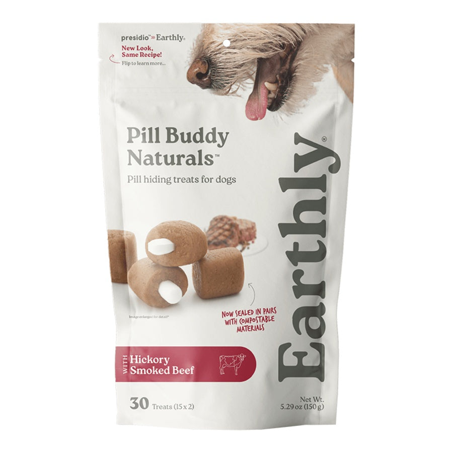 Earthly Pet Pill Buddy Naturals Hickory Beef for Dogs 30ct