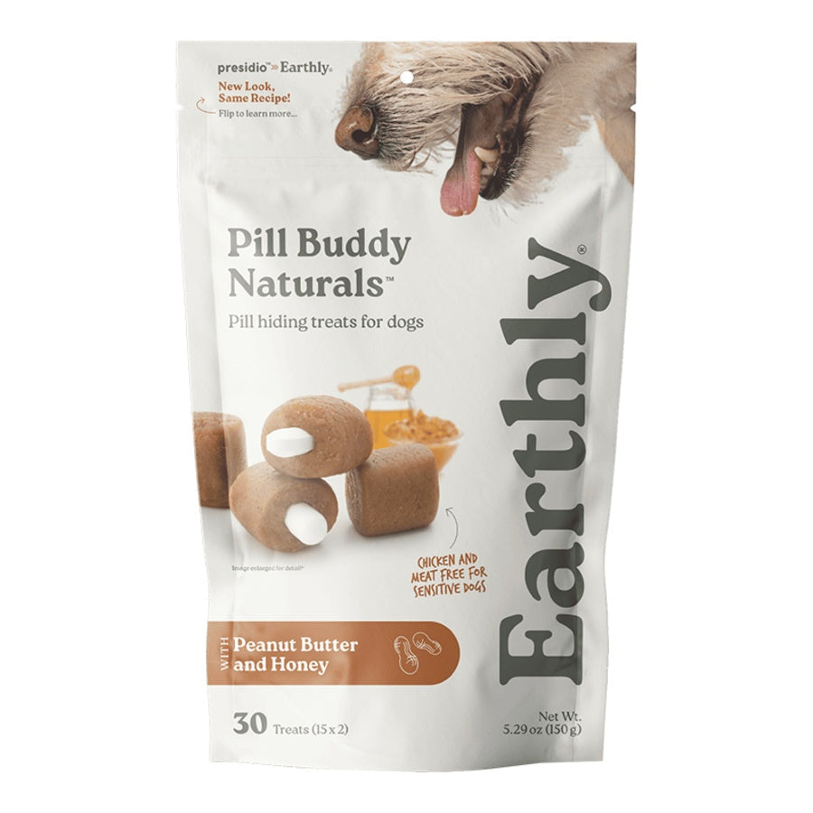 Earthly Pet Pill Buddy Naturals Peanut Butter & Honey for Dogs 30ct