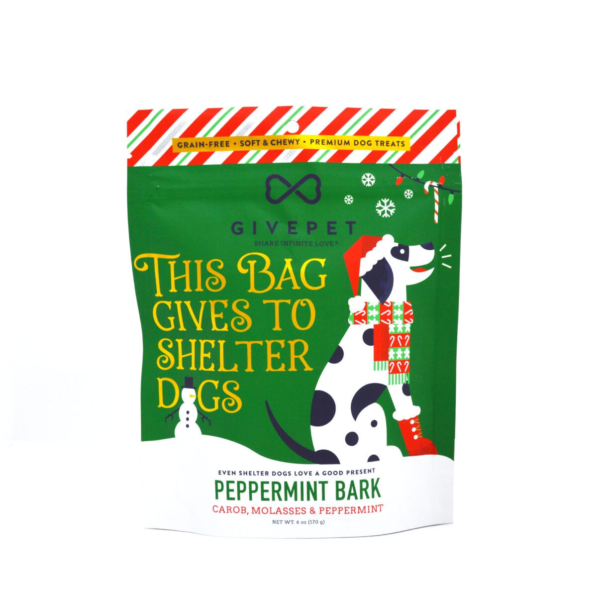 GivePet Peppermint Bark Soft Dog Treats 6oz