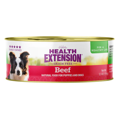Health Extension Grain Free LID 95% Beef Wet Dog Food 5.5oz