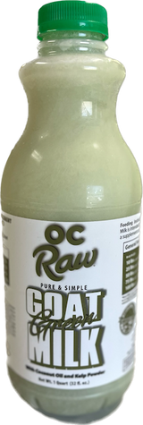 OC Raw Frozen Goat Milk Coconut Oil & Kelp 32oz - Green