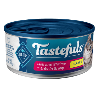 Blue Buffalo Tastefuls Fish and Shrimp Flaked Wet Cat Food for Adult Cats - 5.5oz