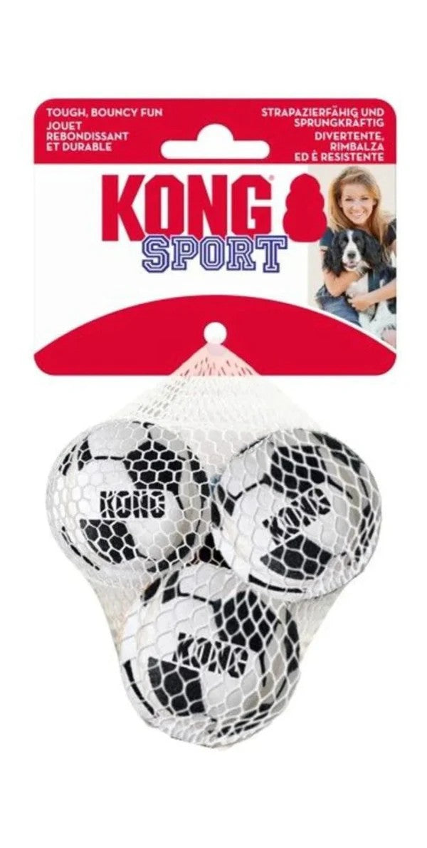 Kong Sport Soccer Ball Small 2" - 3-Pack