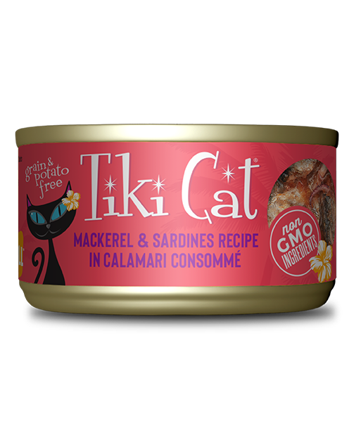 Tiki Cat Makaha Grill Mackerel & Sardines Recipe in Calamari Consomme 2.8oz