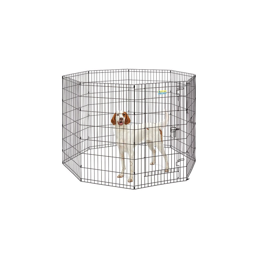 MidWest 42"  XLarge Wire Dog Exercise Pen with Step-Thru Door - Black