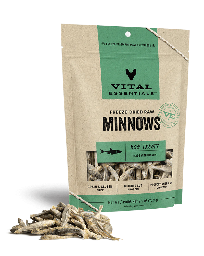 Vital Essentials Freeze-Dried Treats Minnows Dog Treats 2.5oz