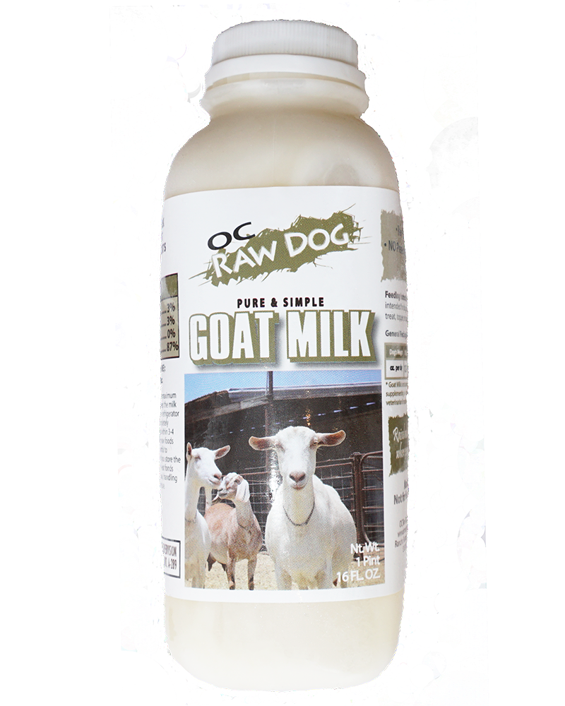 OC Raw Frozen Goat Milk for Dogs & Cats 16oz